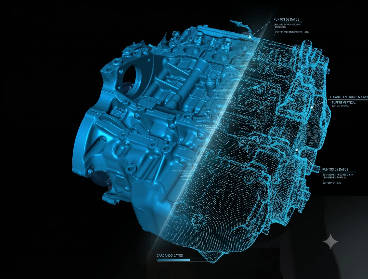 Reconstrucción en wireframe 3D de un motor mediante ingeniería inversa
